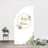 Aperturee Aperturee Baby In Bloom Greenery Baby Shower Half Moon Arch Backdrop